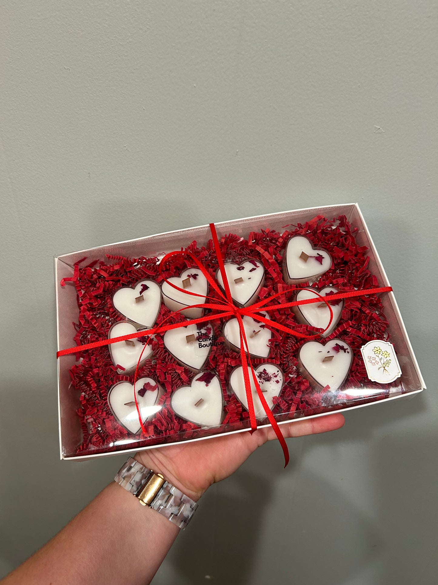 Tealight heart candles
