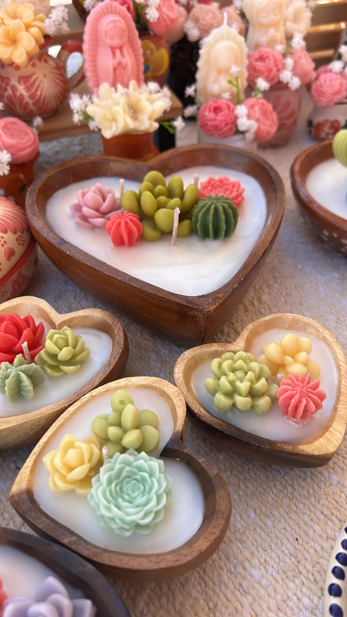 Small wooden hearts