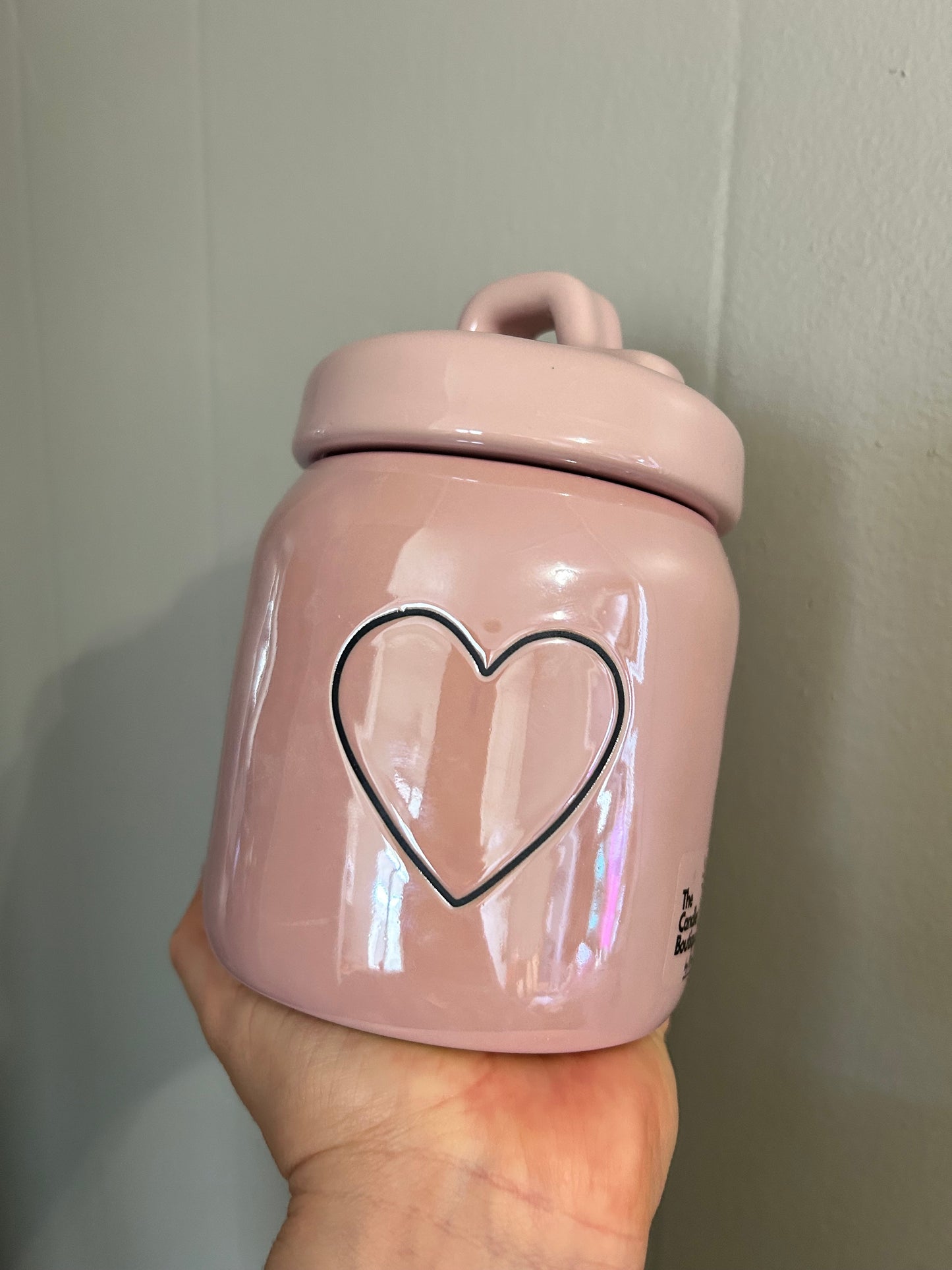Pink pot candle