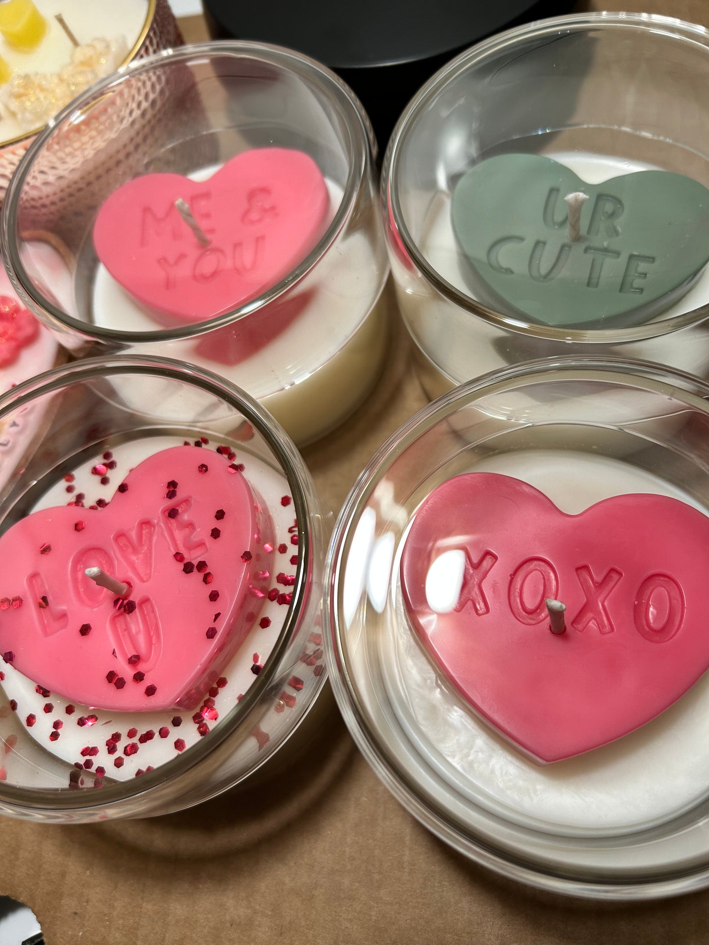 LOVE message candle