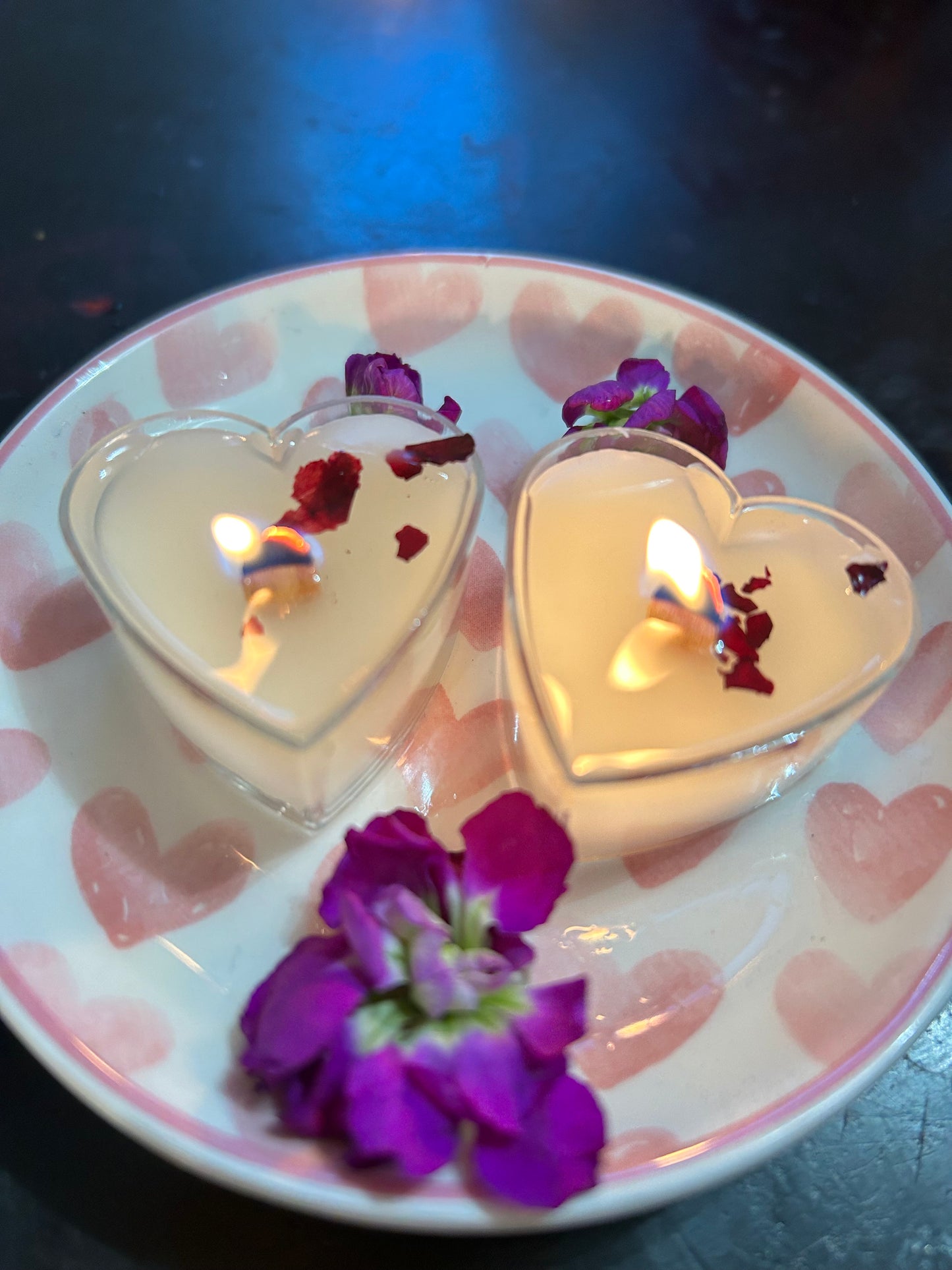 Tealight heart candles